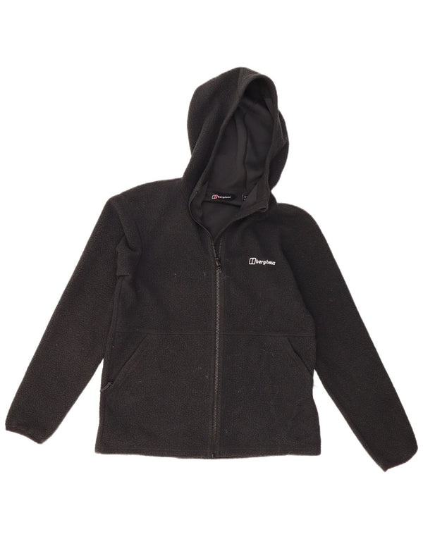 Berghaus Womens Hooded Fleece Jacket UK 10 Small Black
