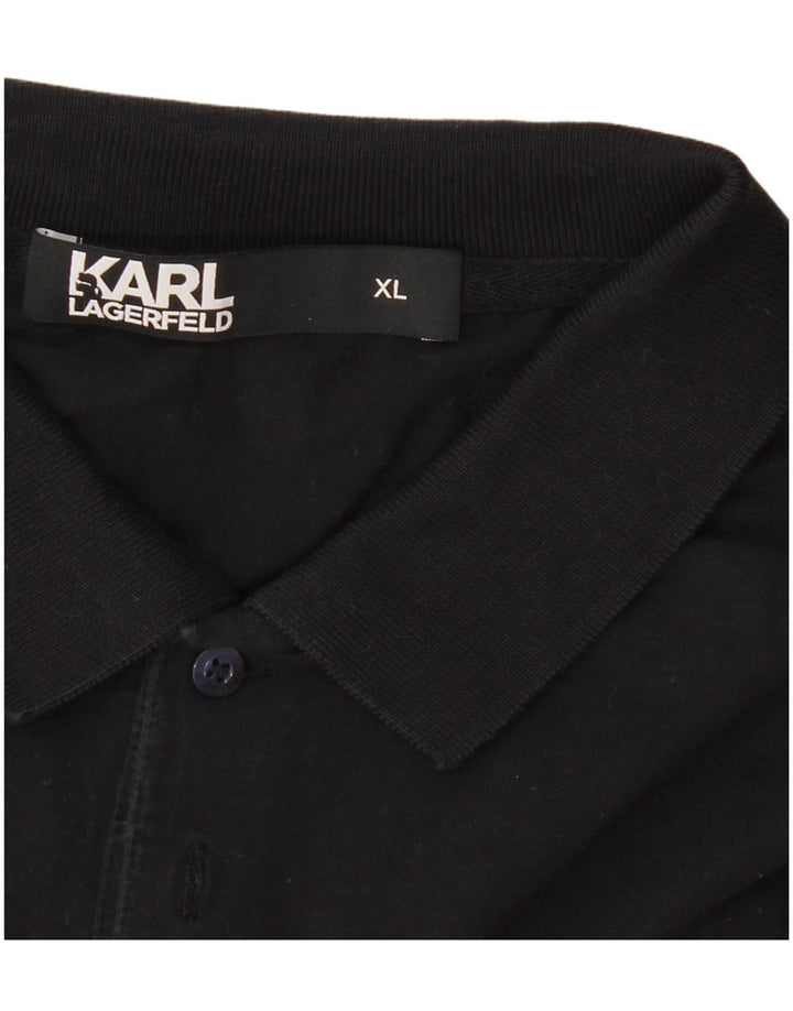 Karl Lagerfeld Mens Polo Shirt XL Navy Blue
