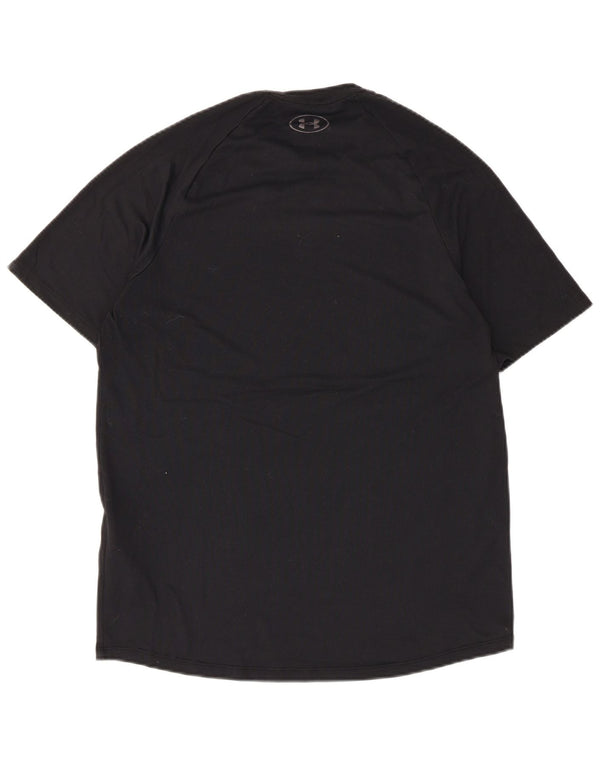 Under Armour Mens Heat Gear T-Shirt Top Medium Black Polyester