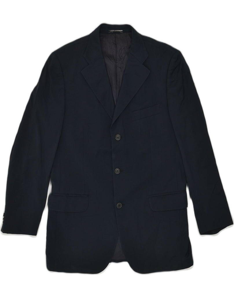HERNO Mens 3 Button Blazer Jacket UK 38 Medium Black Wool | Vintage Herno | Thrift | Second-Hand Herno | Used Clothing | Messina Hembry 