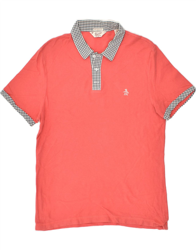 PENGUIN Mens Heritage Slim Fit Polo Shirt Large Red Cotton | Vintage Penguin | Thrift | Second-Hand Penguin | Used Clothing | Messina Hembry 