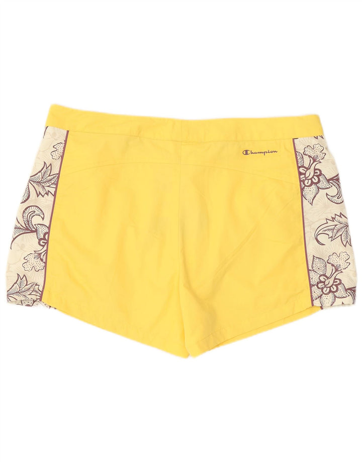 Champion Mens Graphic Swimming Shorts XL  Yellow Floral Polyamide