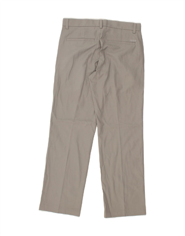 IZOD Mens Slim Fit Chino Trousers W30 L30  Grey Polyester Vintage Izod and Second-Hand Izod from Messina Hembry 