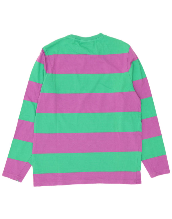 Fila Mens Top Long Sleeve IT 44 XS Multicoloured Striped Cotton