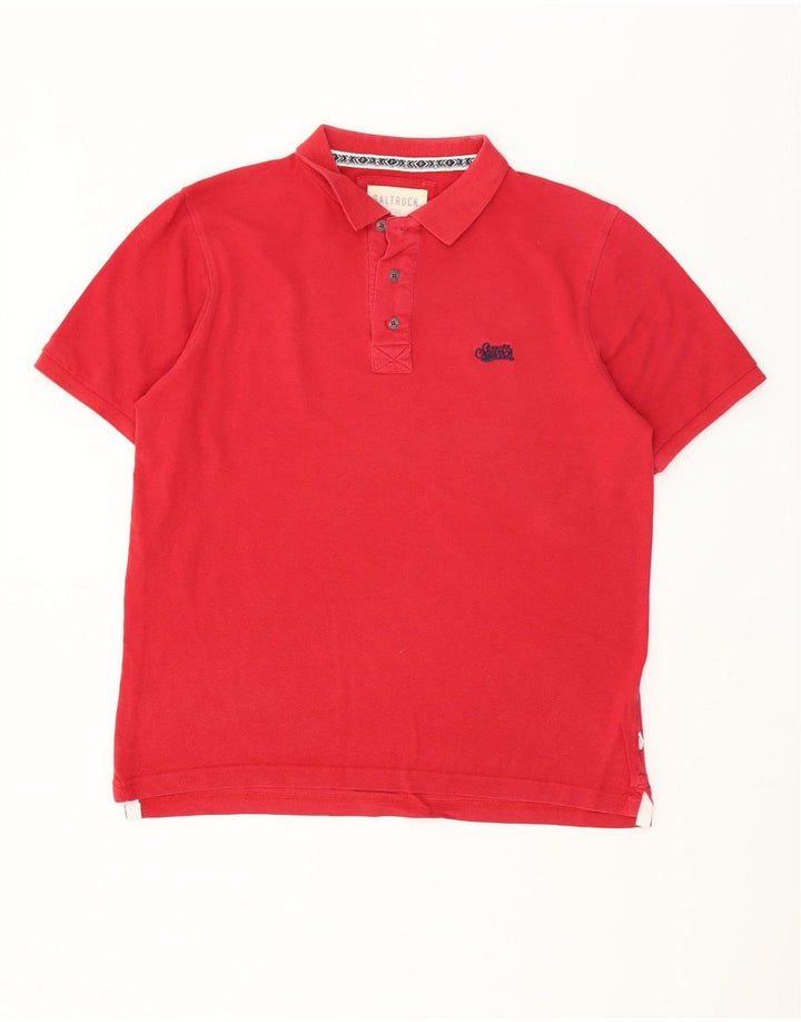 Saltrock Mens Polo Shirt Medium Red Cotton