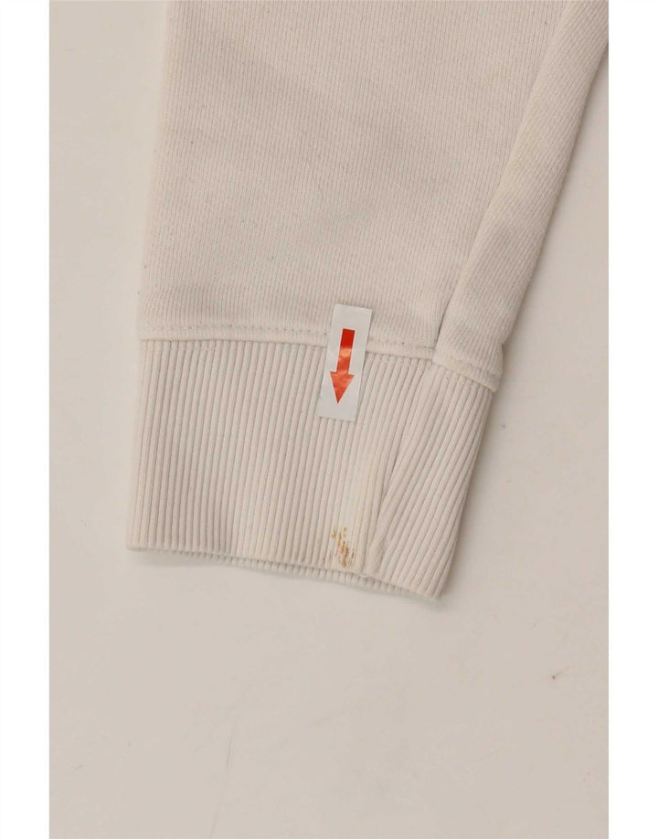 Tommy Hilfiger Womens Crop Graphic Sweatshirt Jumper UK 10 Small White
