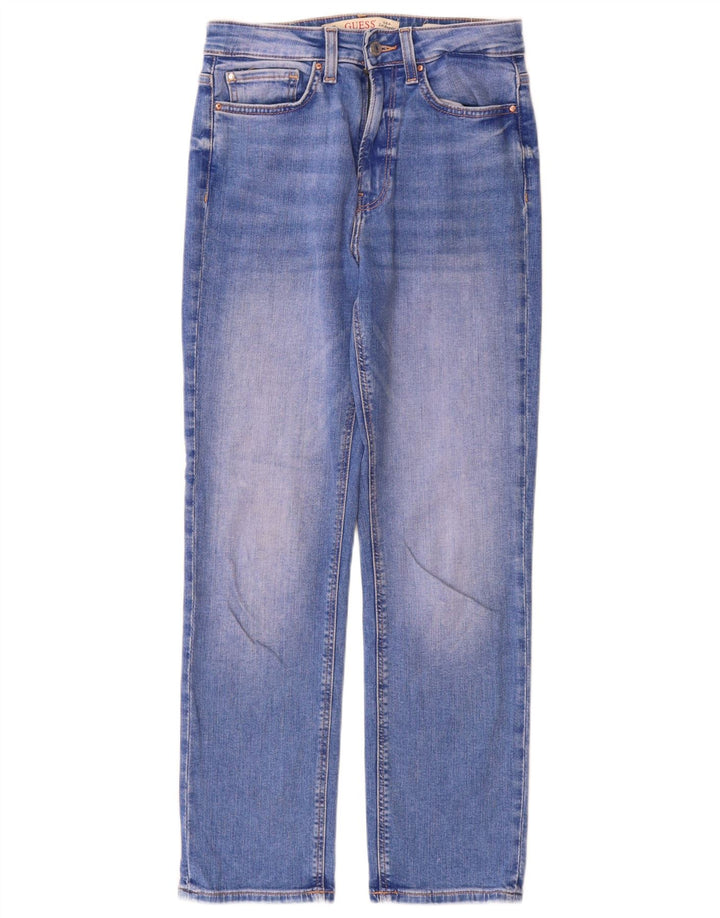 Guess Womens Straight Jeans W26 L28 Blue Cotton
