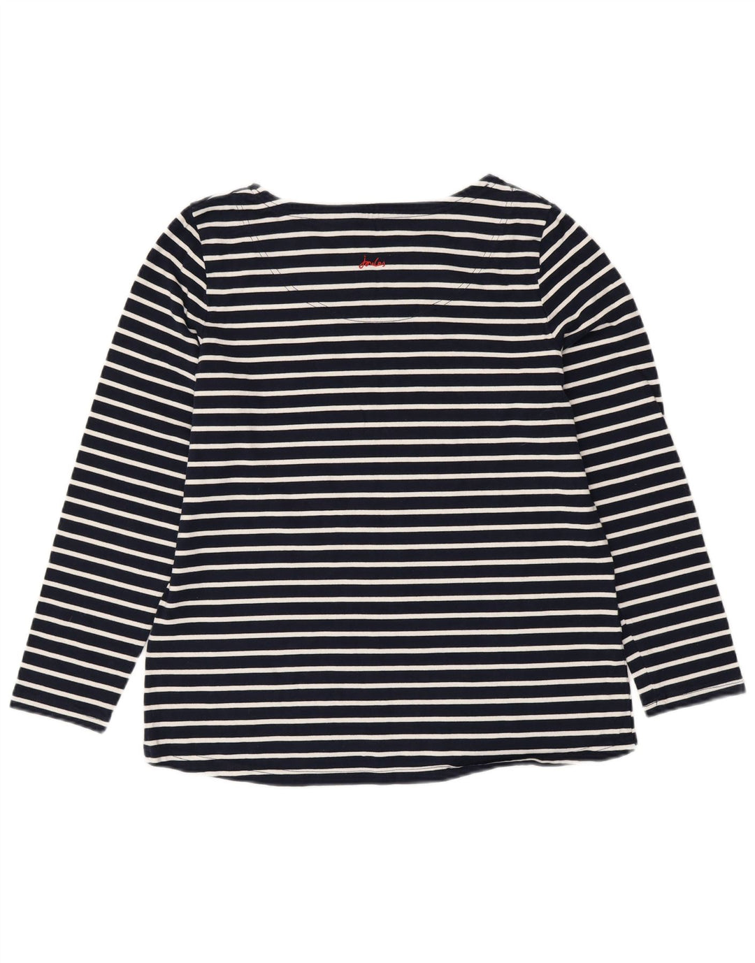 JOULES Womens Graphic Top Long Sleeve UK 16 Large Navy Blue Striped Cotton