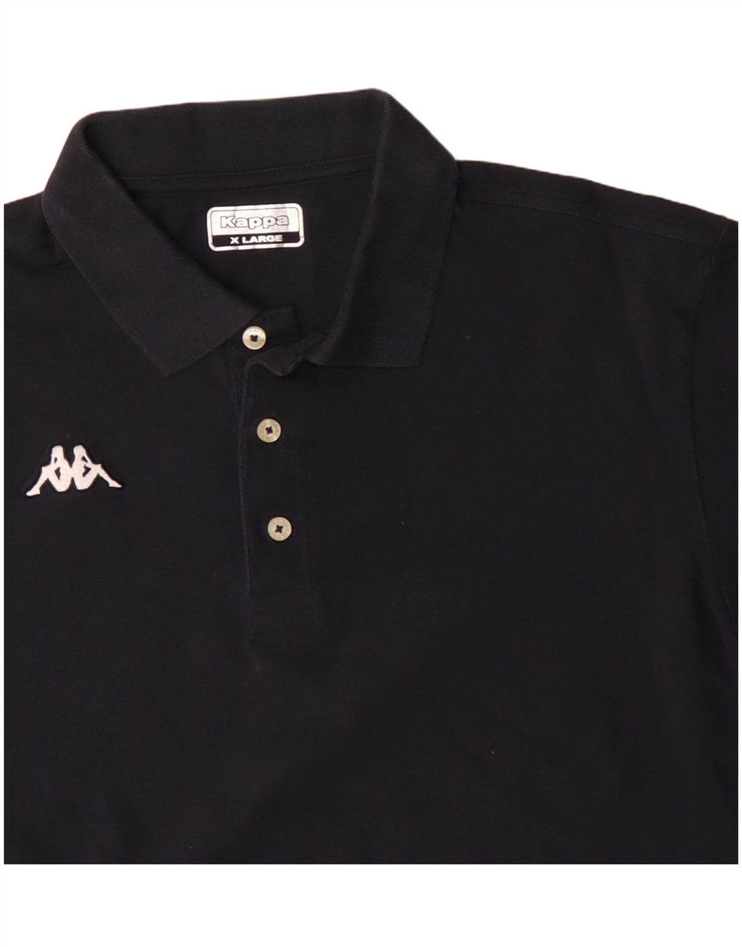 Kappa Mens Polo Shirt XL Navy Blue Cotton