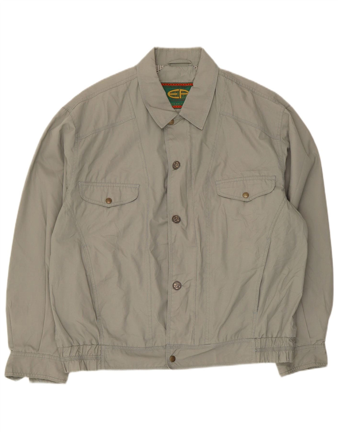 European Project Mens Bomber Jacket Size 40 Large Grey