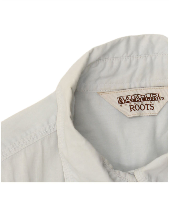 NAPAPIJRI Womens Geographic Oversized Shirt UK 10 Small Blue