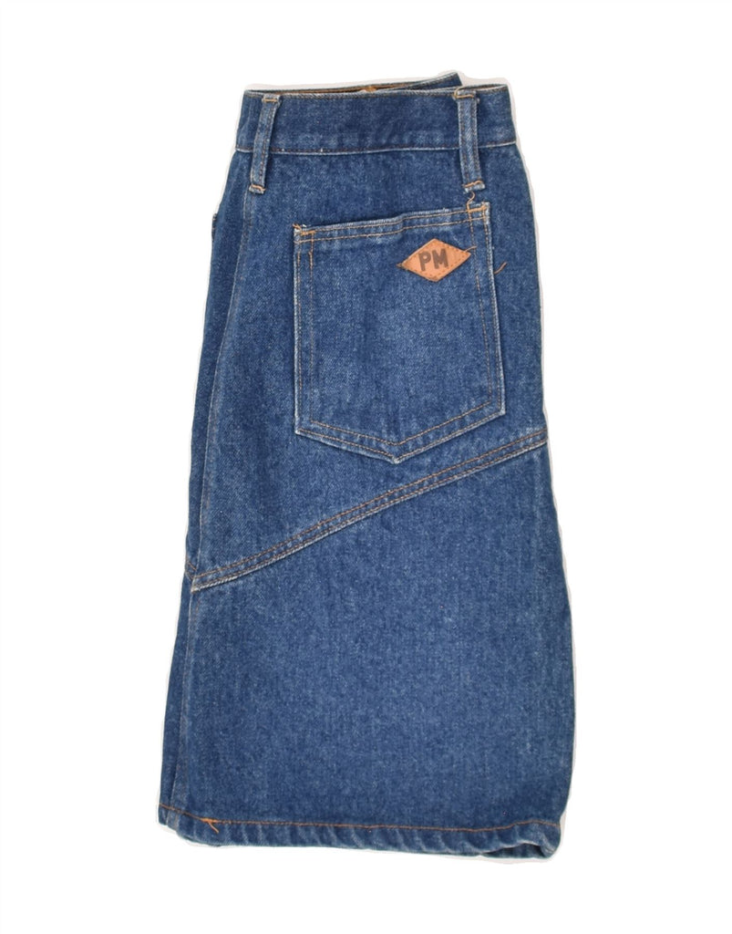 VINTAGE Womens Denim Skirt W28 Medium Blue | Vintage Vintage | Thrift | Second-Hand Vintage | Used Clothing | Messina Hembry 