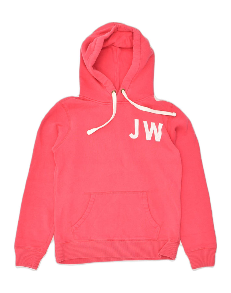 JACK WILLS Womens Graphic Hoodie Jumper UK 10 Small Pink Cotton | Vintage Jack Wills | Thrift | Second-Hand Jack Wills | Used Clothing | Messina Hembry 