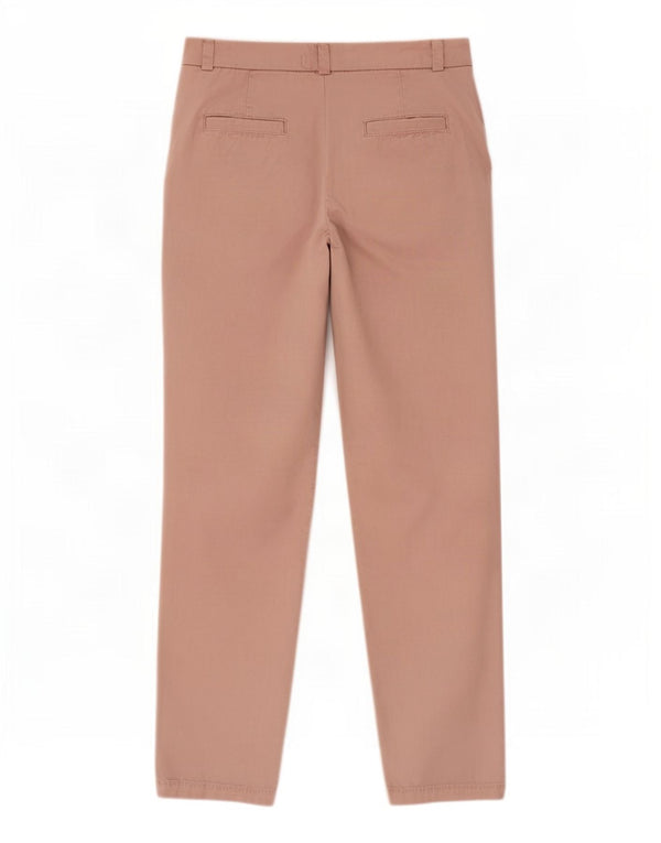 Marks & Spencer Womens Slim Chino Trousers UK 10 Small W27 L26 Pink Cotton