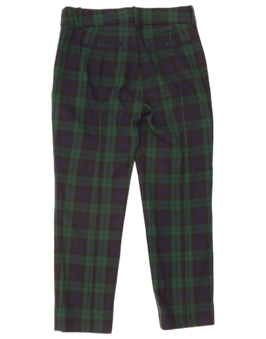 J. Crew Womens Cameron Cropped Trousers US 6 Medium W30 L26 Green Plaid