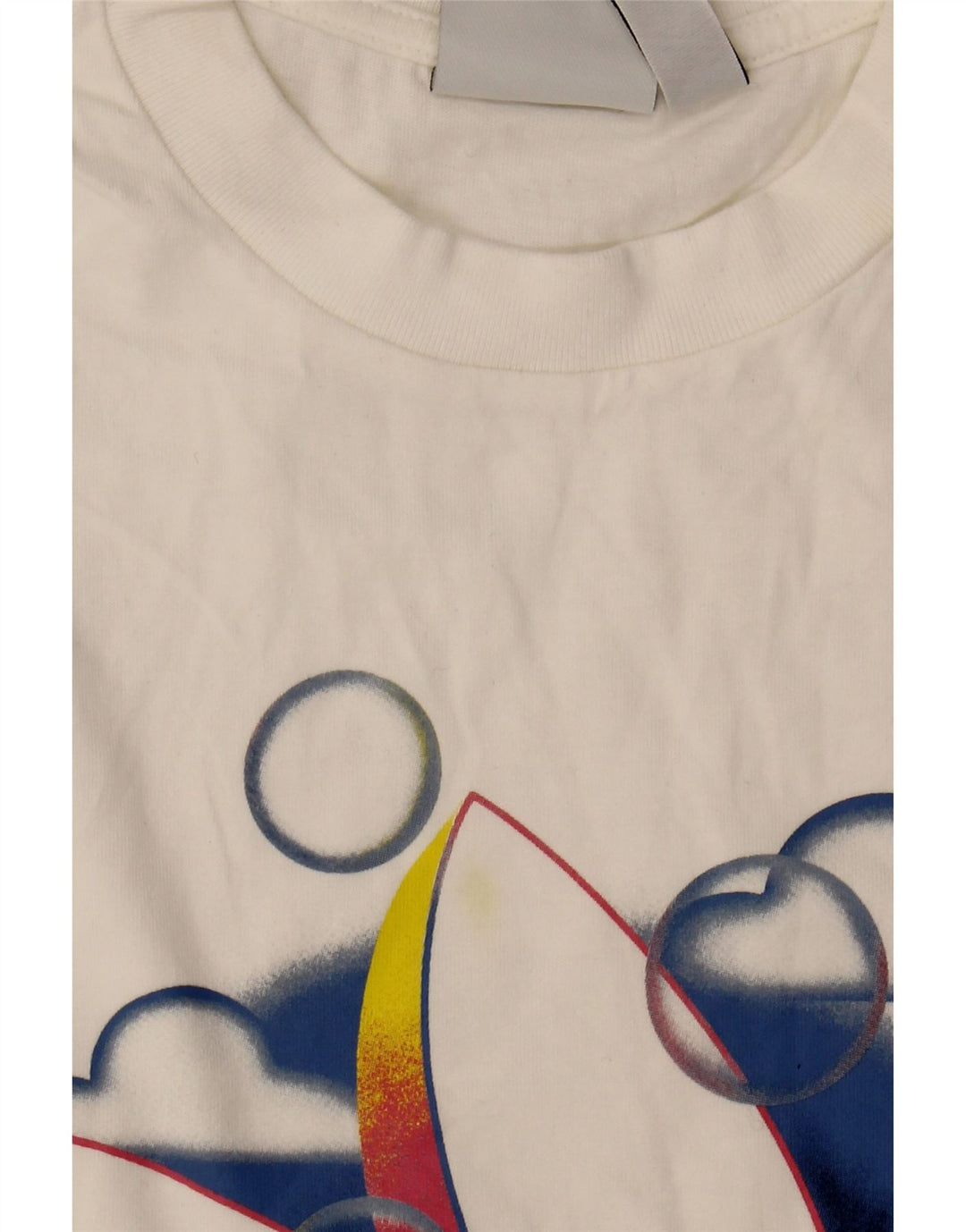 ADIDAS Mens Graphic T-Shirt Top Small White Cotton Vintage Adidas and Second-Hand Adidas from Messina Hembry 