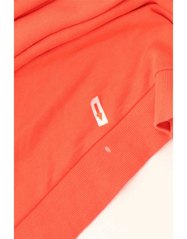 Marks & Spencer Womens Sweatshirt Jumper UK 14 Large Orange Cotton
