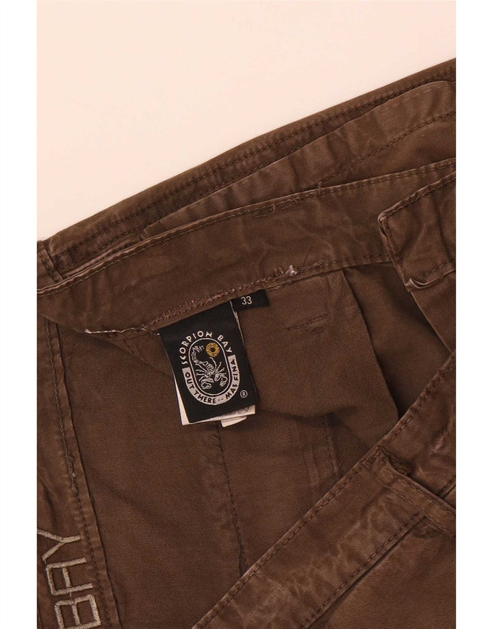 Scorpion Bay Mens Regular Chino Shorts W33 Medium Brown Cotton