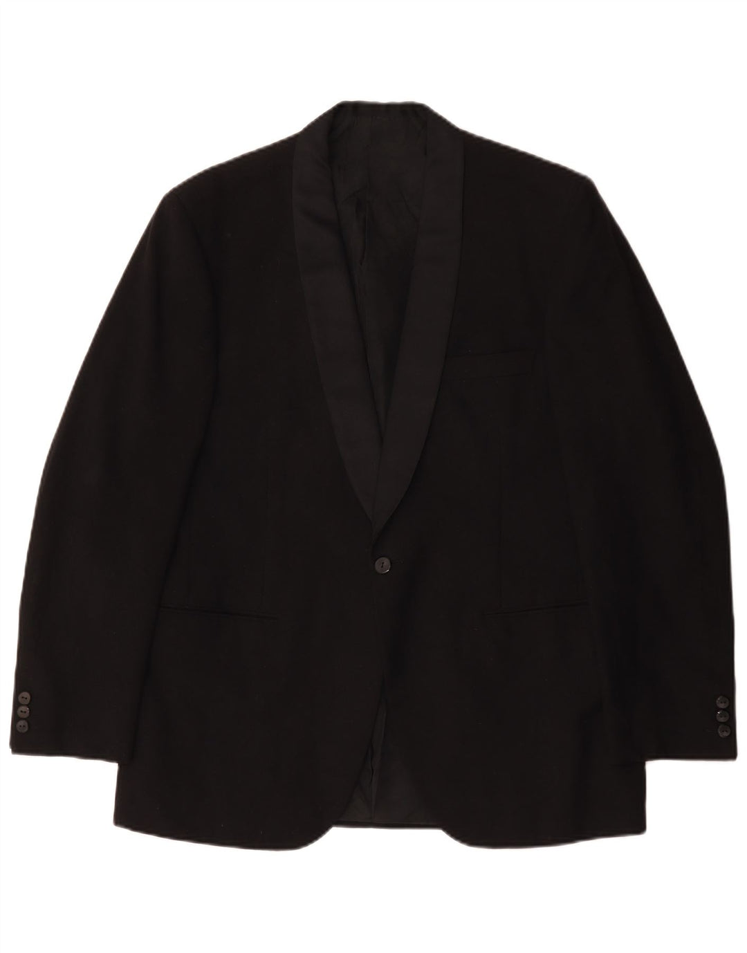 Facis Mens 1 Button Blazer Jacket IT 52 XL Black