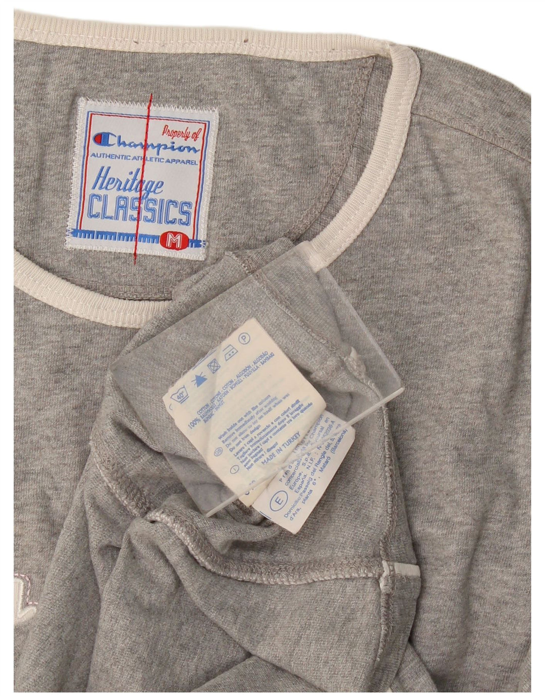 Champion Womens Heritage Classics Graphic Top Long Sleeve UK 14 Medium Grey