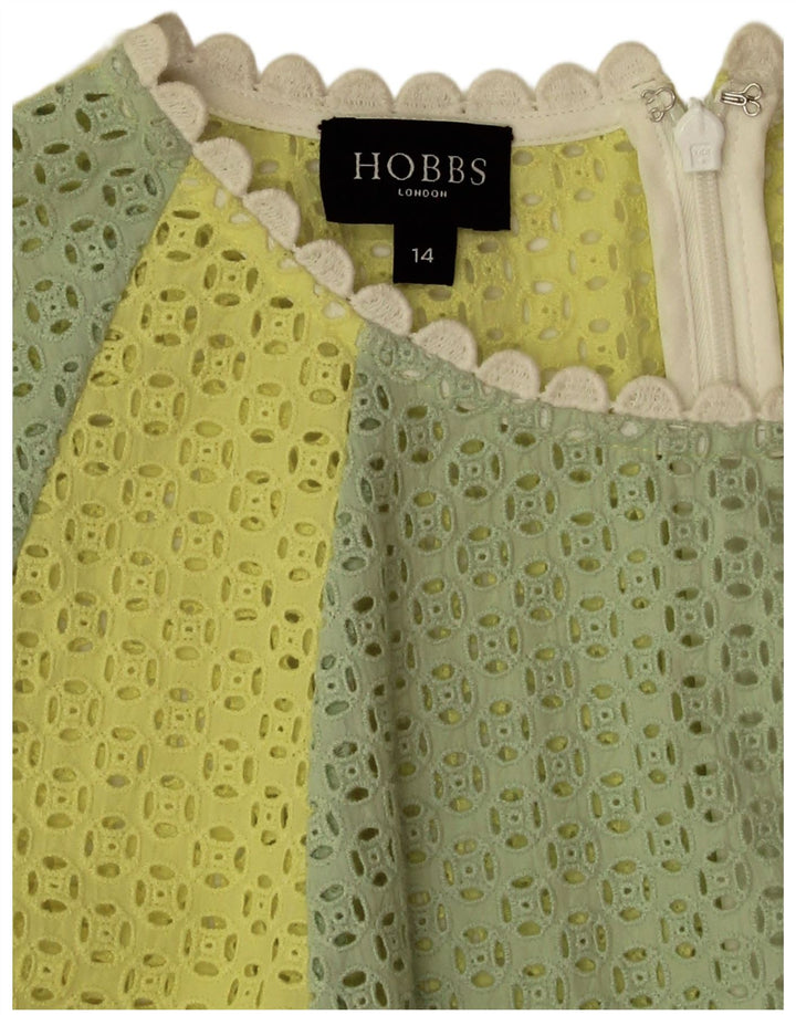 Hobbs Womens Sleeveless Basic Dress UK 14 Medium Multicoloured Colourblock