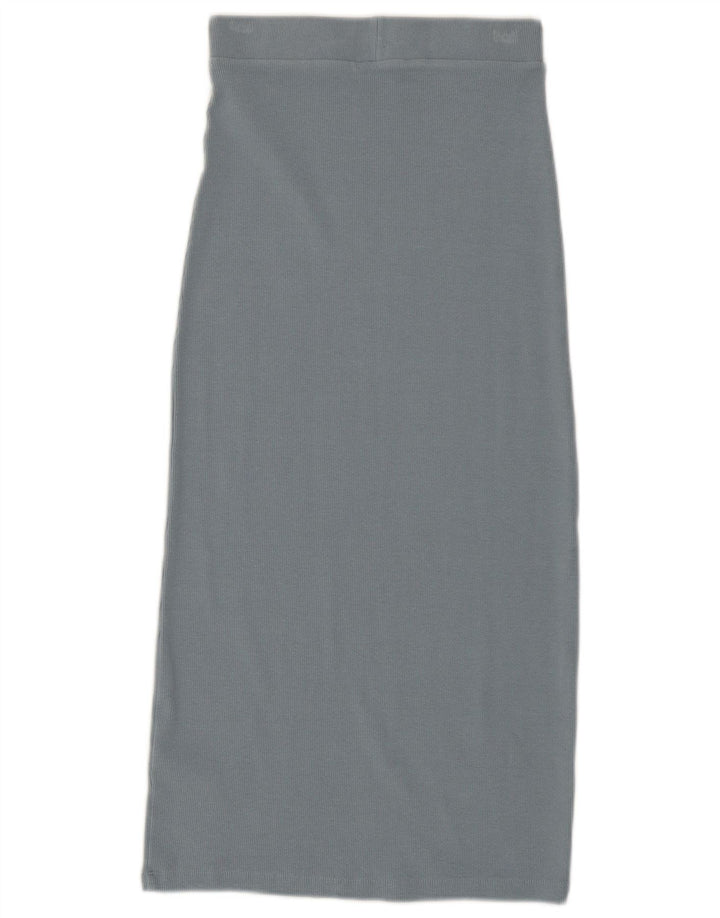 Zara Womens High Waist Midi Skirt Small W26 Blue