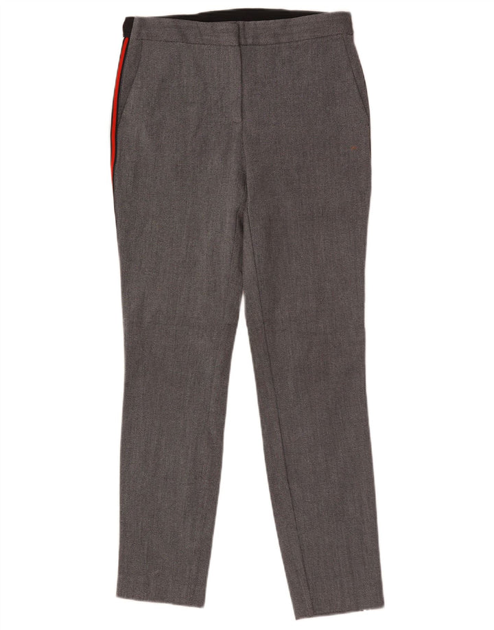 Zara Womens Slim Chino Trousers Small W27 L27 Grey Spotted