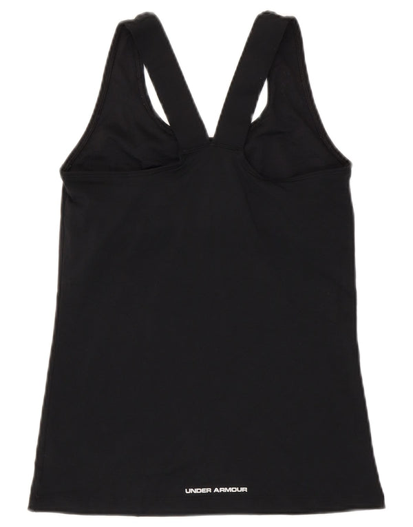 Under Armour Womens Heat Gear Vest Top UK 8 Small Black Polyester