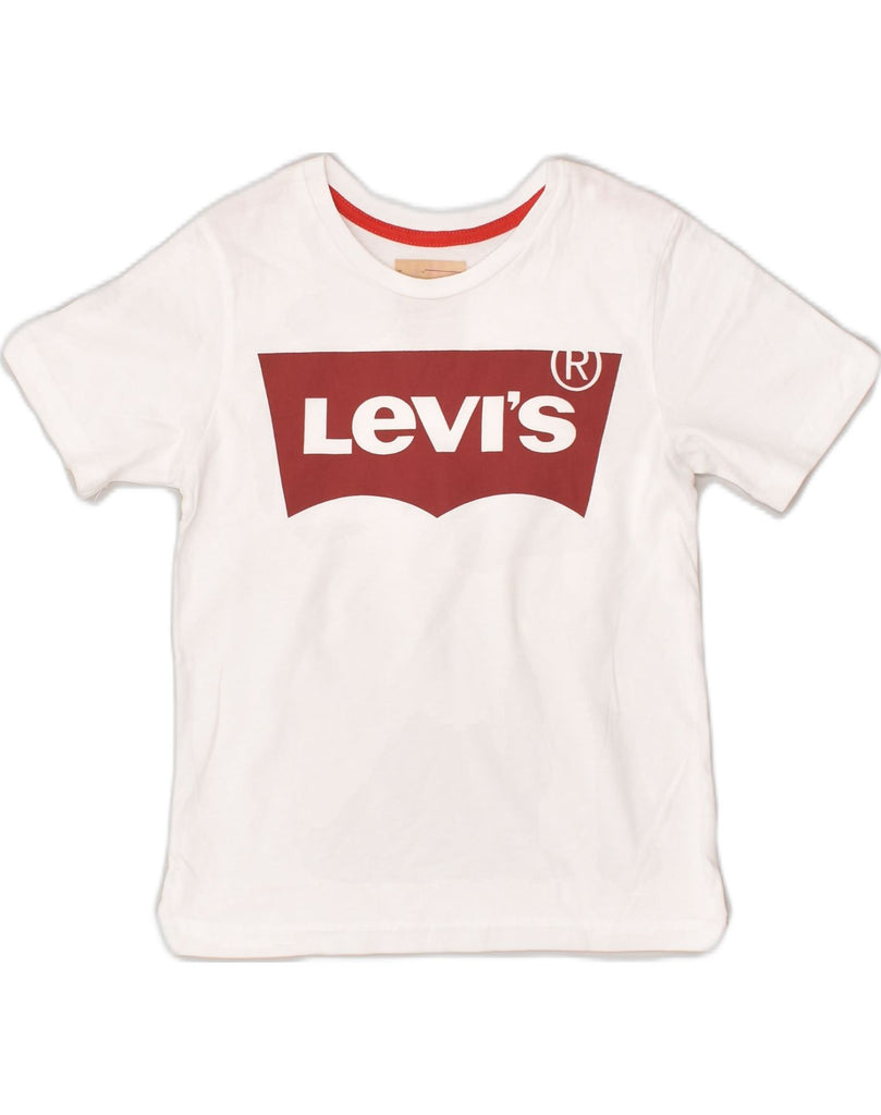 LEVI'S Girls Graphic T-Shirt Top 7-8 Years White Cotton | Vintage Levi's | Thrift | Second-Hand Levi's | Used Clothing | Messina Hembry 