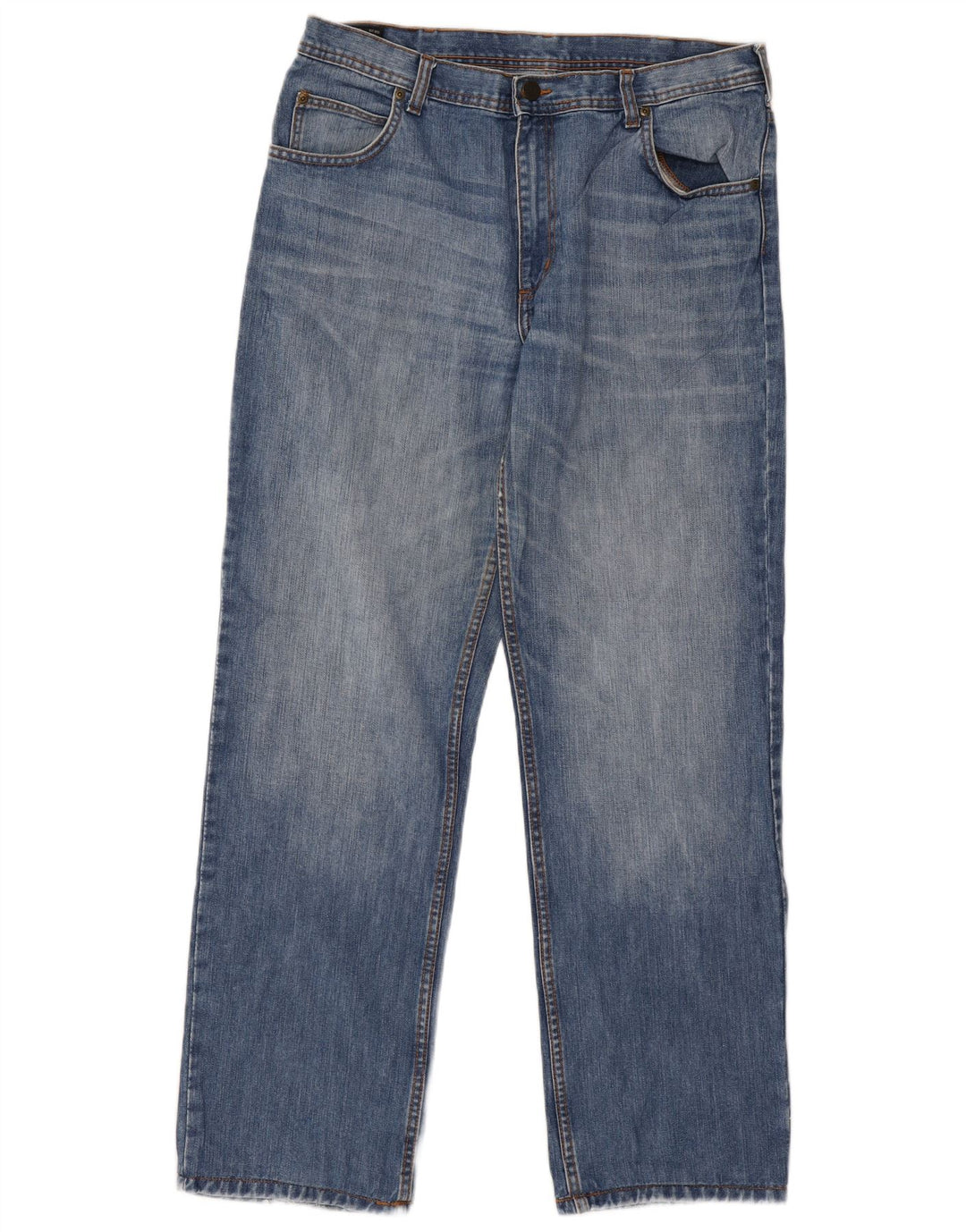 Lee Mens Brooklyn Straight Jeans W36 L31 Blue Cotton