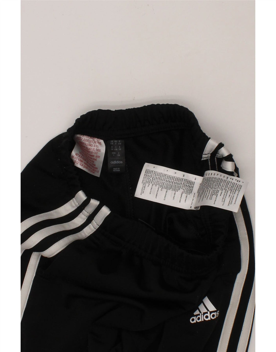 ADIDAS Boys Tracksuit Trousers Joggers 4-5 Years  Black Polyester