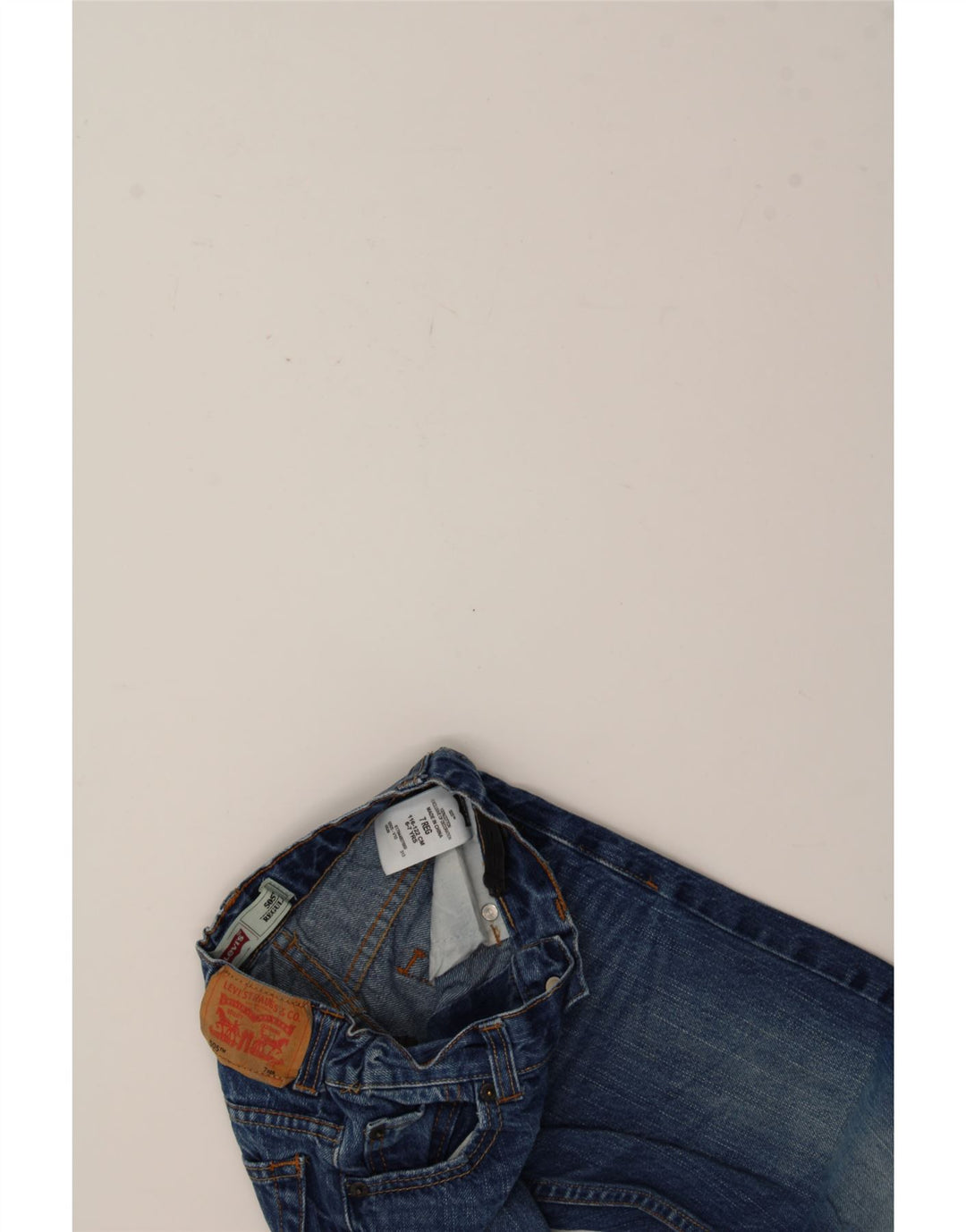 LEVI'S Boys 505 Straight Jeans 6-7 Years W22 L21 Blue Cotton Vintage Levi's and Second-Hand Levi's from Messina Hembry 