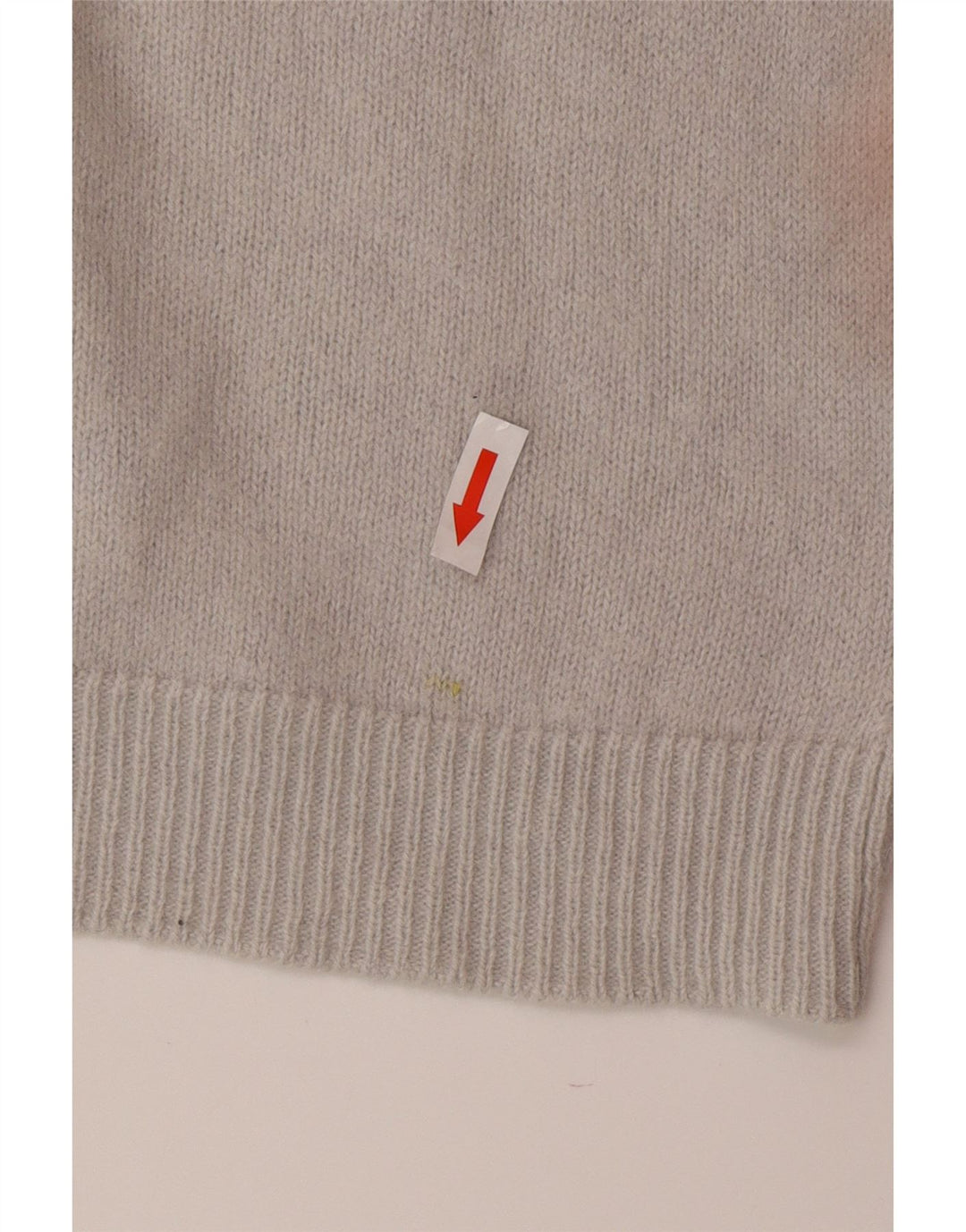 Massimo Dutti Womens V-Neck Jumper Sweater UK 12 Medium Grey