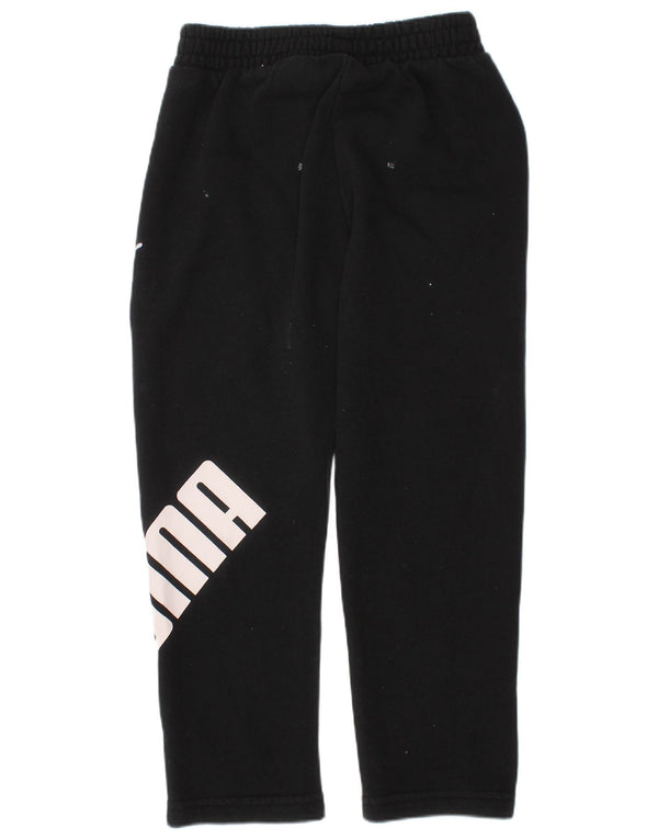 Puma Boys Graphic Tracksuit Trousers 4-5 Years  Black Cotton