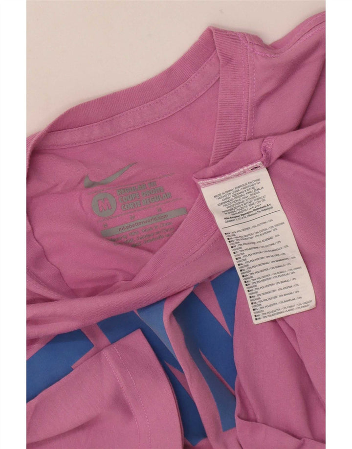 Nike Mens Regular Fit Graphic T-Shirt Top Medium Pink Polyester