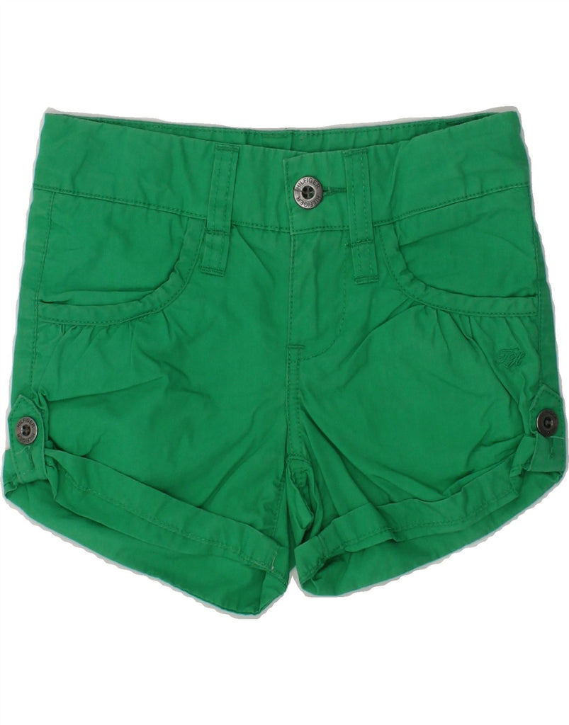 TOMMY HILFIGER Girls Casual Shorts 2-3 Years W20 Green Cotton | Vintage Tommy Hilfiger | Thrift | Second-Hand Tommy Hilfiger | Used Clothing | Messina Hembry 