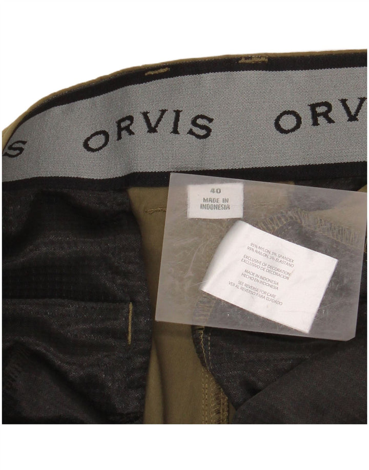 ORVIS Mens Cargo Shorts W40 XL Khaki Nylon
