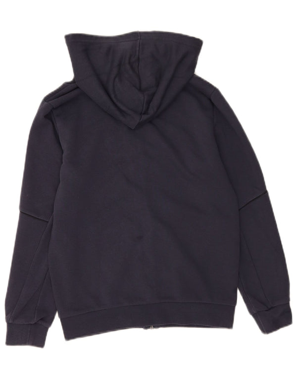 Puma Boys Graphic Zip Hoodie Sweater 11-12 Years Navy Blue Cotton