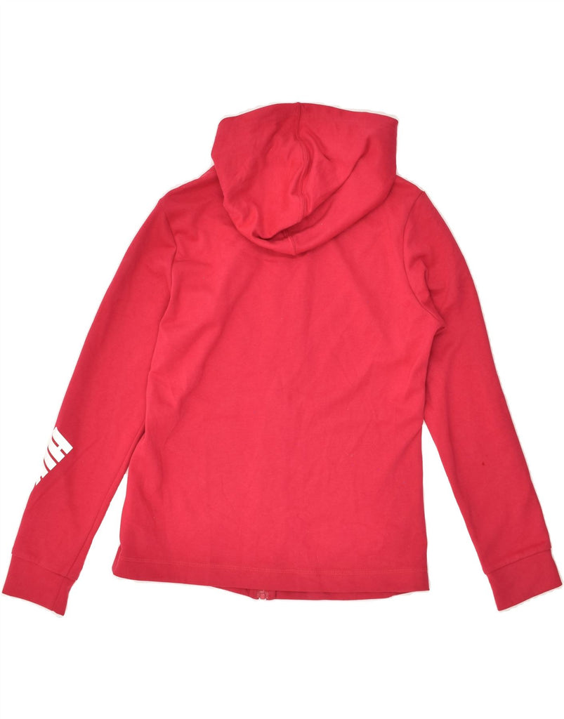 PUMA Womens Graphic Zip Hoodie Sweater UK 10 Small Red Cotton Vintage Puma and Second-Hand Puma from Messina Hembry 