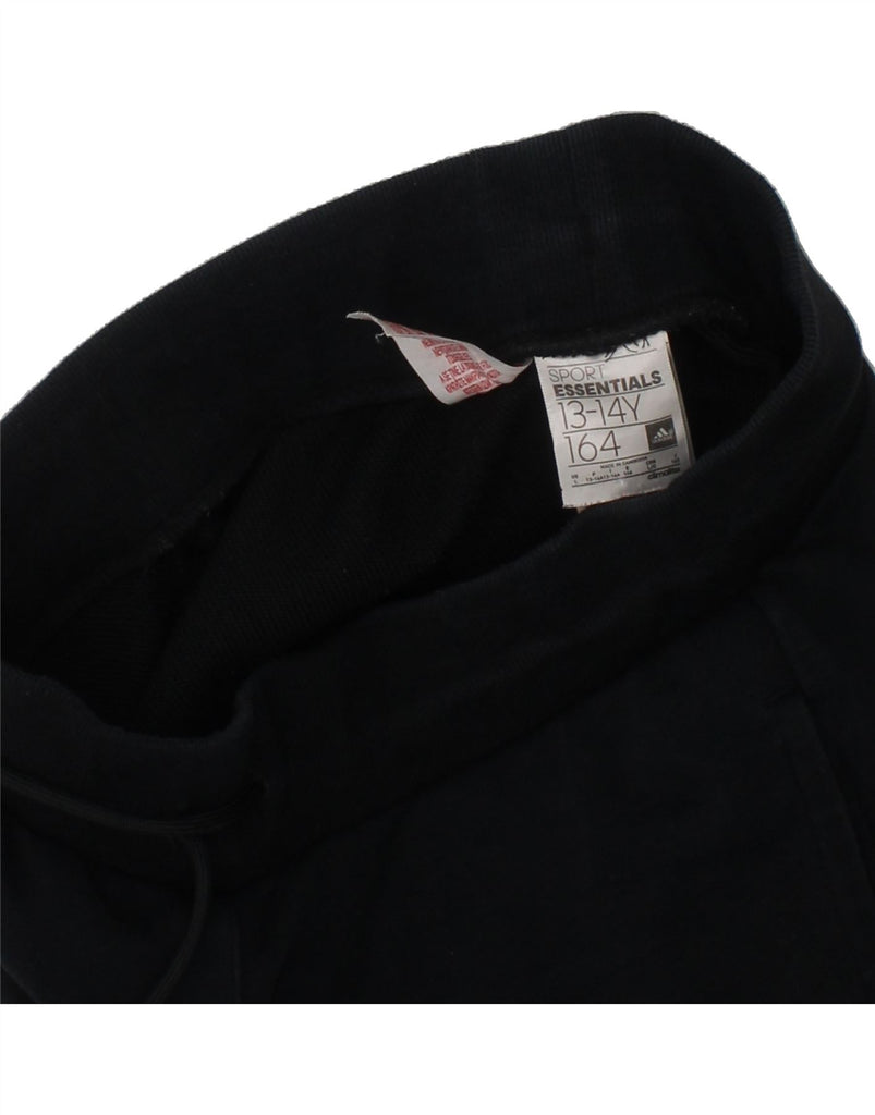 ADIDAS Girls Climalite Graphic Bermuda Sport Shorts 13-14 Years Black Vintage Adidas and Second-Hand Adidas from Messina Hembry 