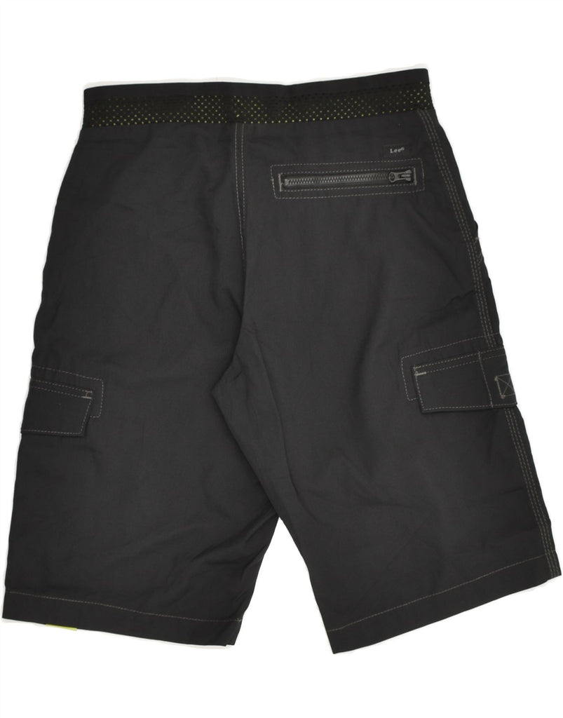 LEE Boys Cargo Shorts 13-14 Years W26  Black Polyester | Vintage Lee | Thrift | Second-Hand Lee | Used Clothing | Messina Hembry 