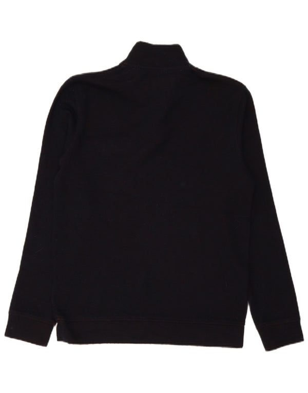 Ted Baker Mens Button Neck Jumper Sweater Size 2 Small Navy Blue Modern