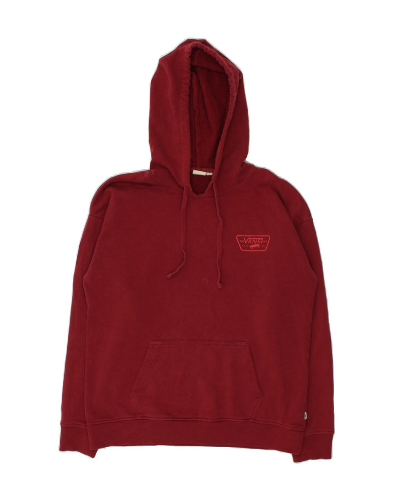 VANS Mens Hoodie Jumper Medium Burgundy Cotton | Vintage Vans | Thrift | Second-Hand Vans | Used Clothing | Messina Hembry 