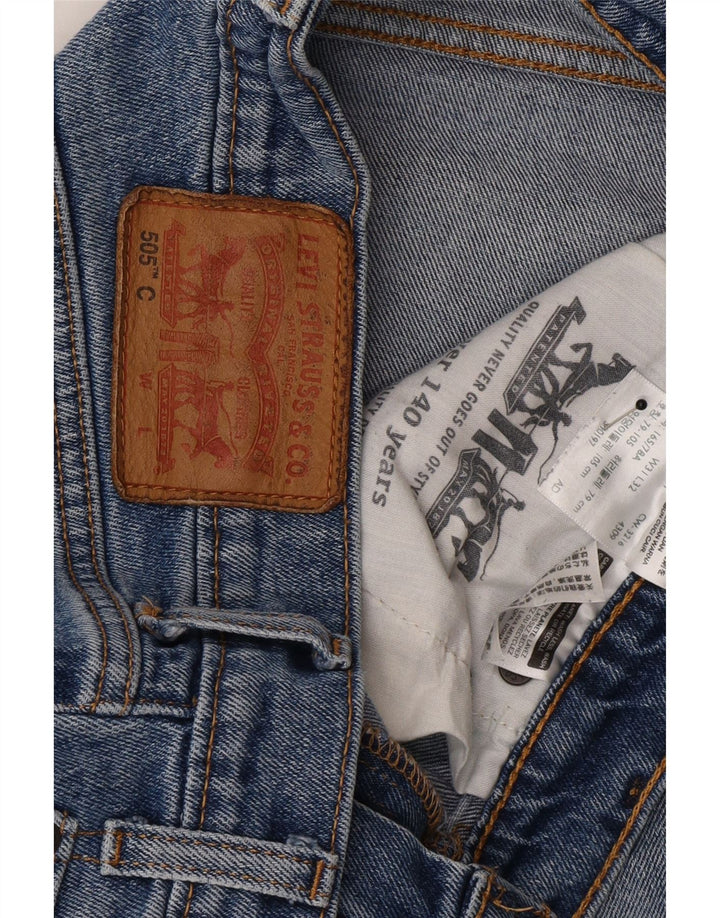 LEVI'S Womens 505 Distressed Straight Jeans W31 L26 Blue Cotton Vintage Levi's and Second-Hand Levi's from Messina Hembry 