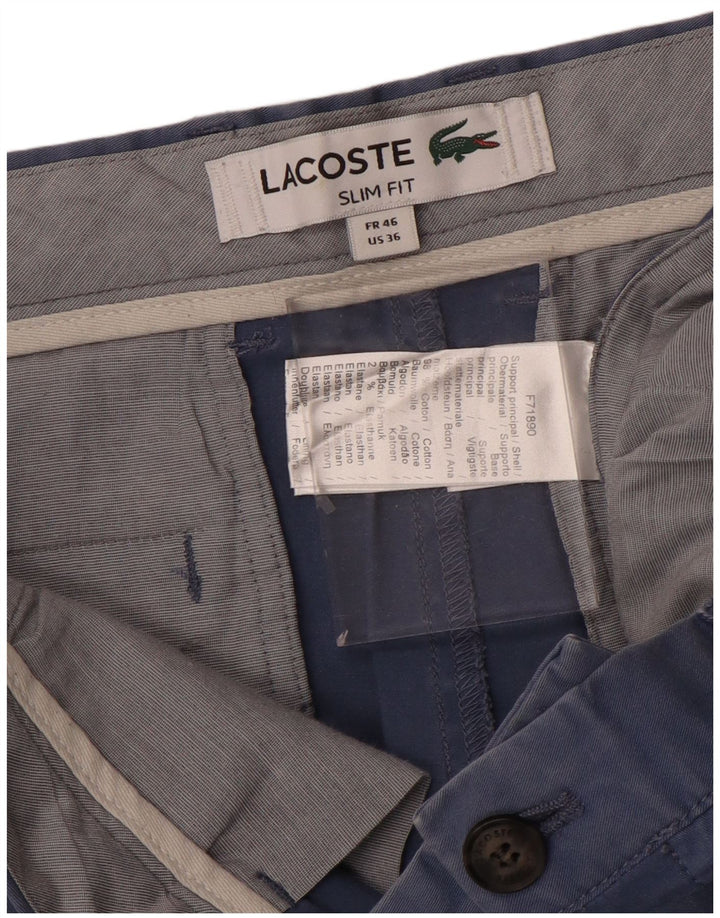 Lacoste Mens Slim Fit Chino Shorts Size 46 Large W36 Blue