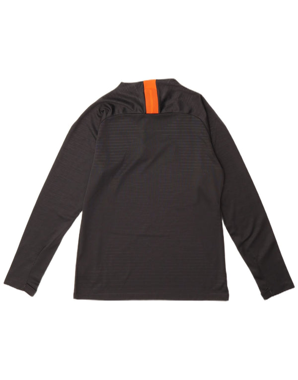 Nike Mens Chelsea FC Zip Neck Graphic Top Long Sleeve Small Grey Polyester