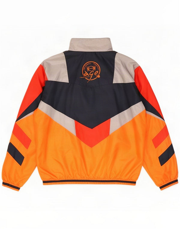 Vintage Mens Tracksuit Top Jacket XL Multicoloured Colourblock Polyester