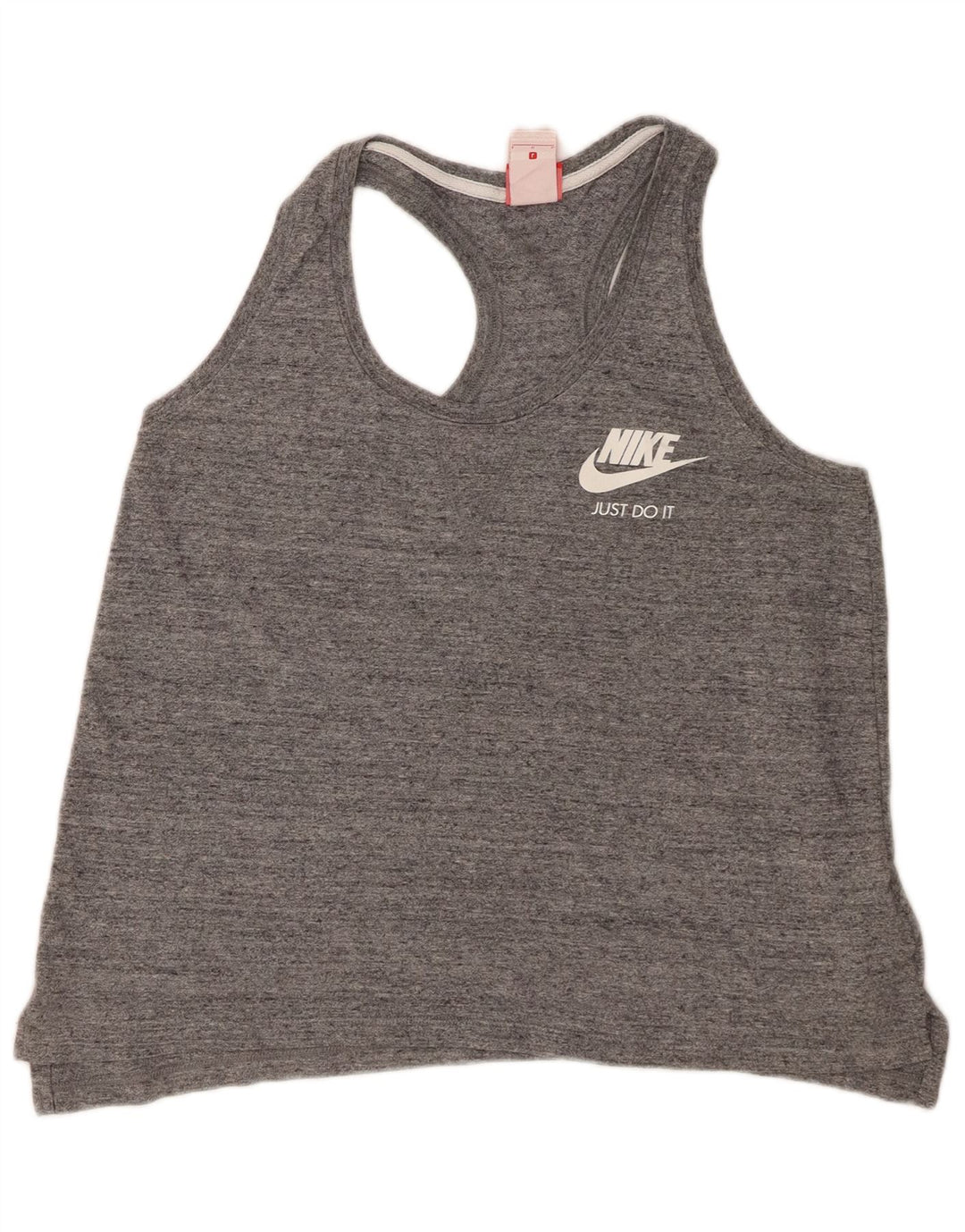 Nike Womens Graphic Vest Top UK 16 Large Grey Flecked Cotton