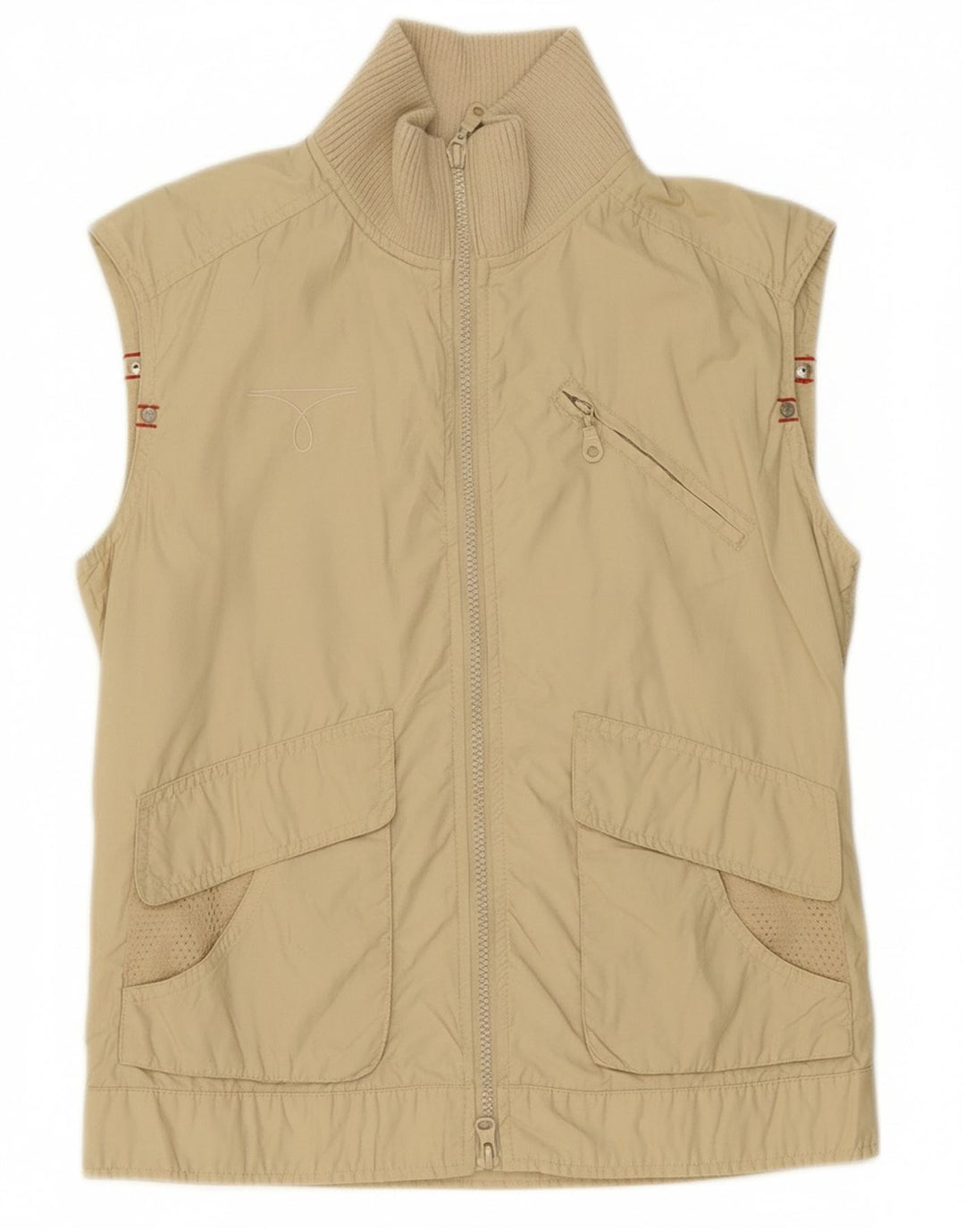 CALVIN KLEIN JEANS Womens Utility Gilet UK 10 Small Beige Polyamide