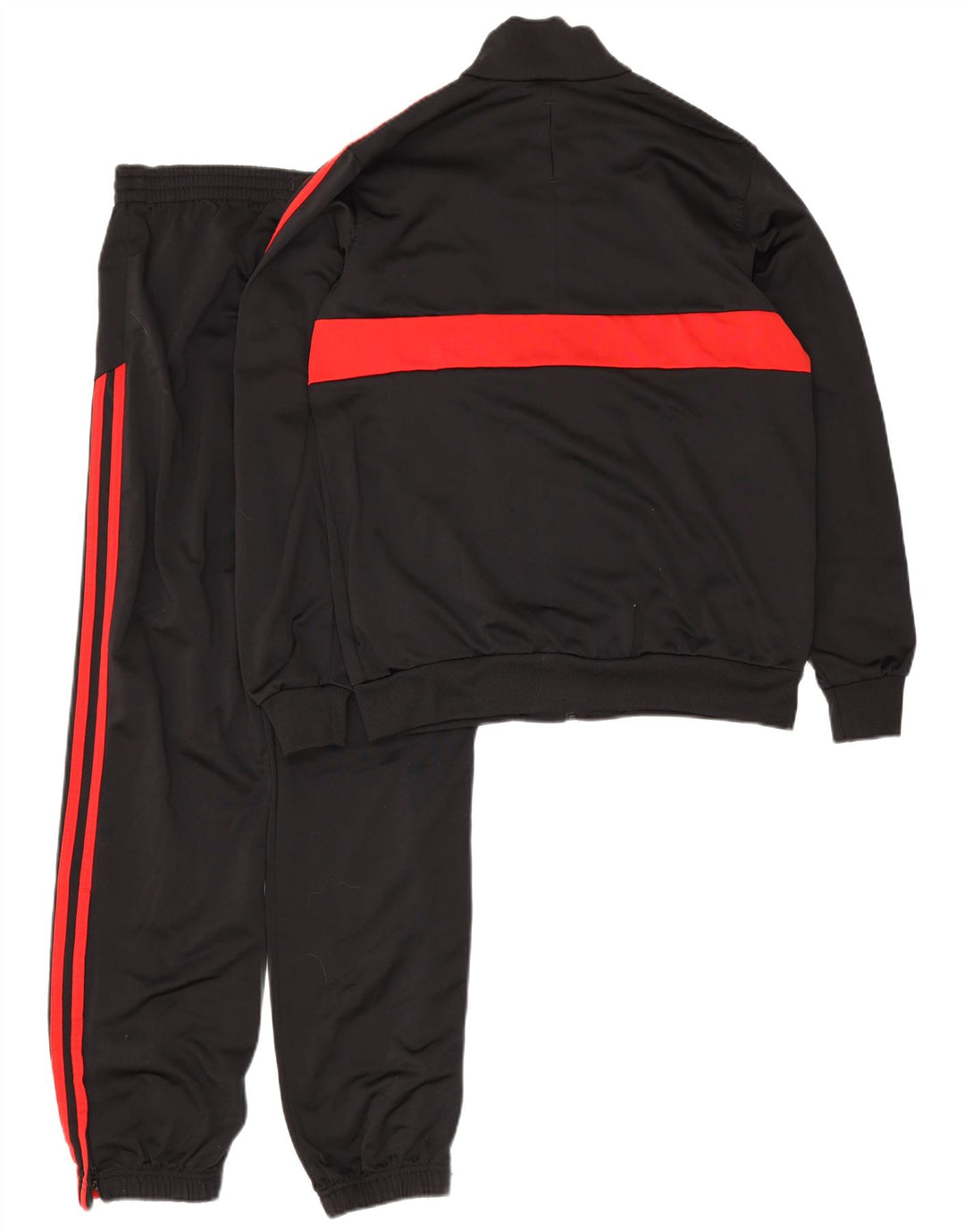 Adidas Boys Full Tracksuit 13-14 Years Black Colourblock Polyester